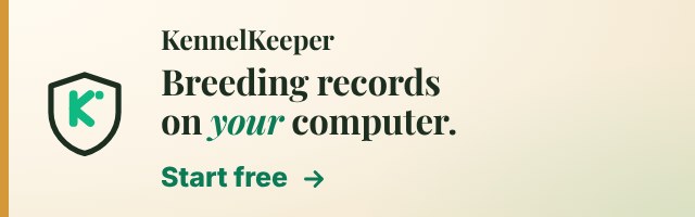KennelKeeper: Breeding records that live on your computer. Pedigrees and COI, heat cycles, litters and health records. Works offline. Start free.